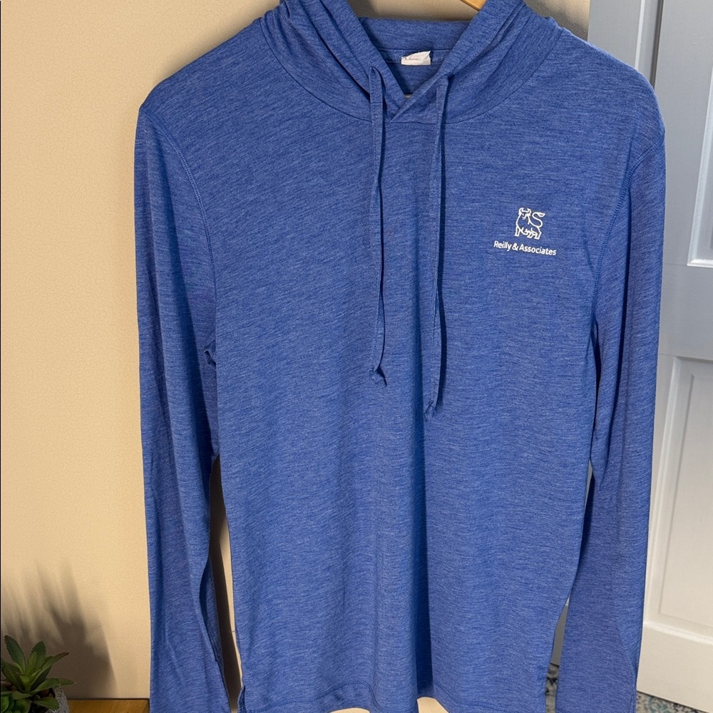 Sport Tek unisex Reilly & Associates Bull logo long sleeve hooded tee shirt